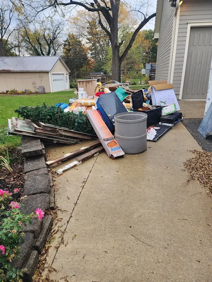 Dumpster being loaded with debris for 3 Yard Dumpster Rental in Lomita